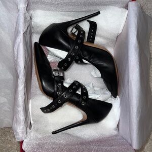 Black Valentino Strap Pump 7